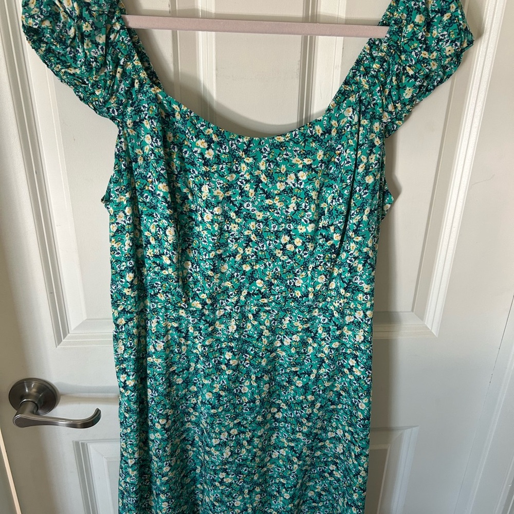 Old Navy Floral Teal Mini Dress